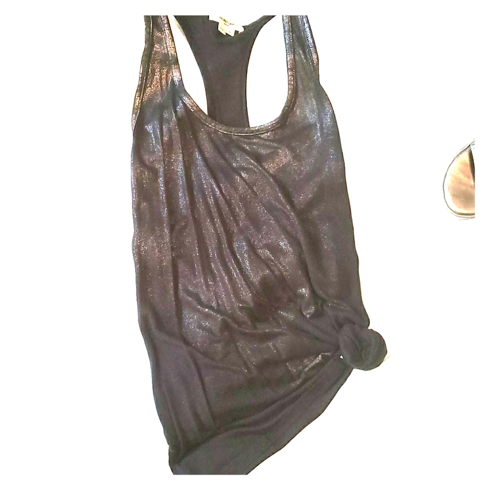 Helmet lang shimmery tank